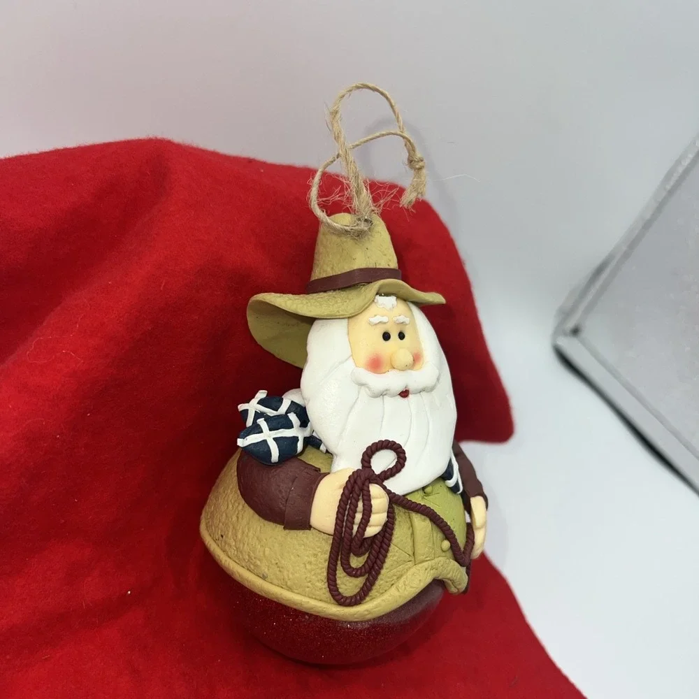 Cowboy‎ Santa Claus Round up Christmas Ornaments 5
